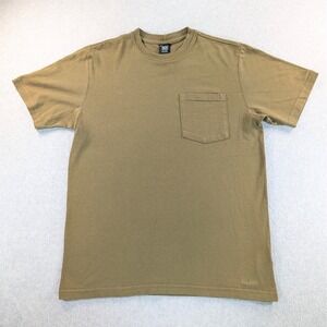 Filson Pioneer Pocket T-Shirt Medium Olive Brown Cotton Made in USA Short Sleeve